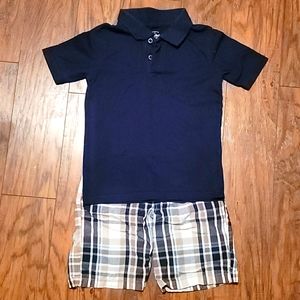 Collared shirt and Shorts